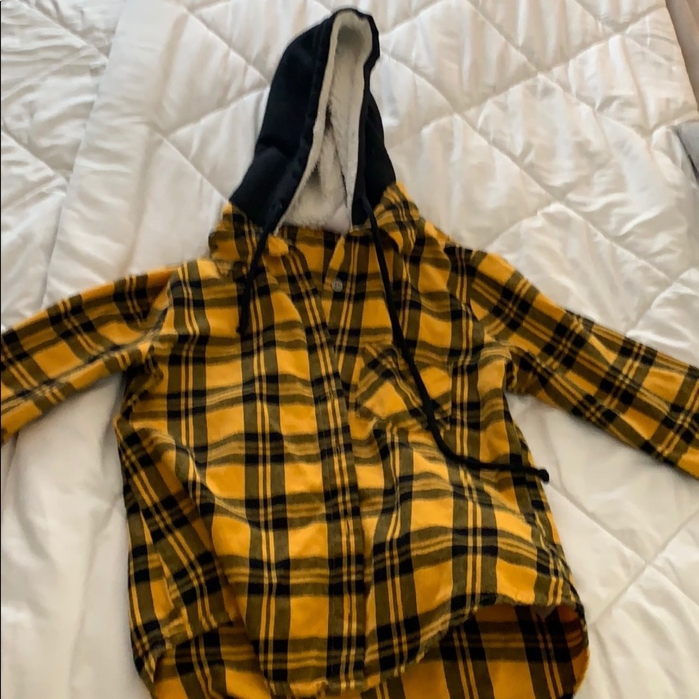 Juniors thin flannel hoodie